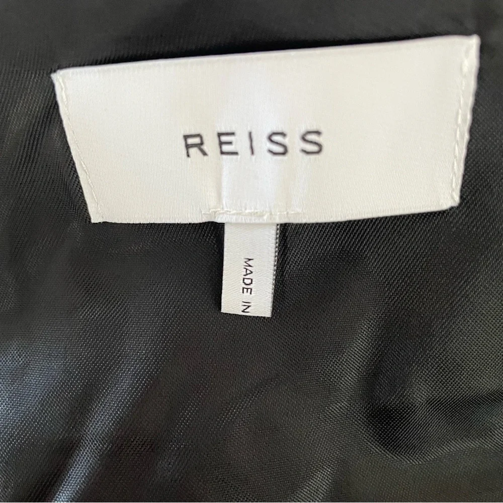 New! REISS Black Hope Wool Blend Modern Fit Blazer Suit Jacket NWT 20372